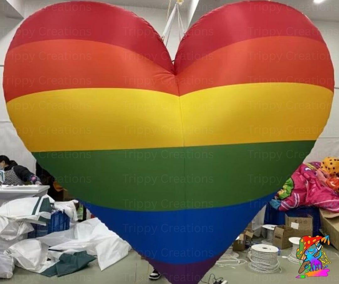 LGBTQ Pride Themed Inflatable Love Heart, Pride Event Decor, Pride ...