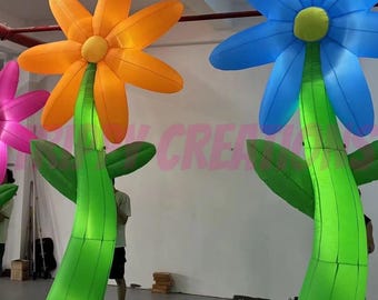 Opblaasbaar bloemenfeest, nachtclubdecoraties, gigantische evenementdecoraties, Alice in Wonderland-feest, Mad Hatters Tea Party, hippiethema