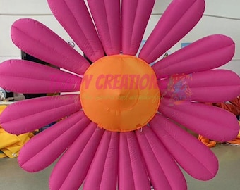 Gigantische led-opblaasbare madeliefjefeestrekwisiet, madeliefjefeestdecor, madeliefje verjaardag, groovy decoraties, neon feestdecor, thema Alice in Wonderland,