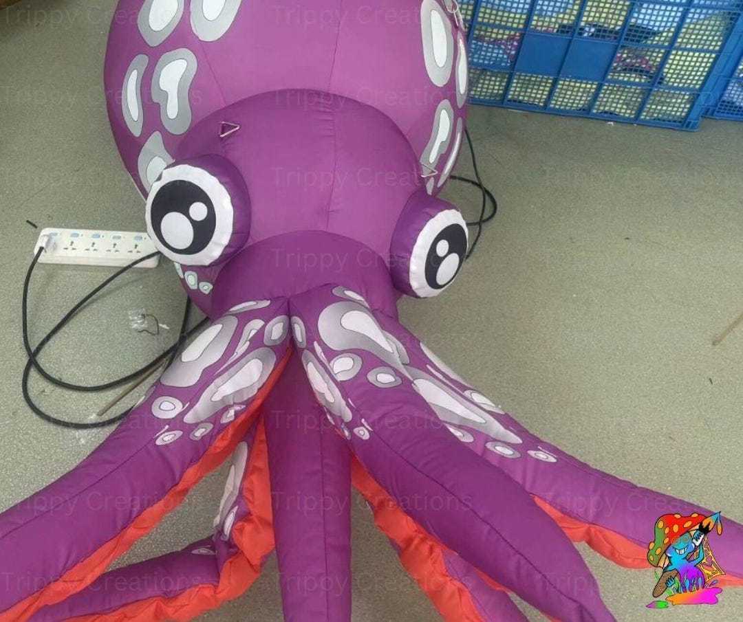 Giant Inflatable Under the Sea Creature, Inflatable Squid, Purple and ...