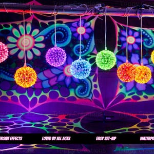 60cm Dangling LED Ball Lights, Sensory Room Decorations, Sensory Activity, Christmas Fairy Lights, Garden Decorations, Psychedelic Art