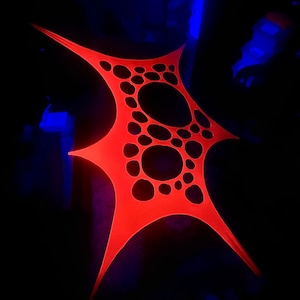 UV red event decor, trippy space filler, DJ deck accessory, black light wall hanging, trippy wall art , psytrance dekko, stoner gifts.