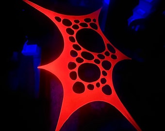 UV red event decor, trippy space filler, DJ deck accessory, black light wall hanging, trippy wall art , psytrance dekko, stoner gifts.