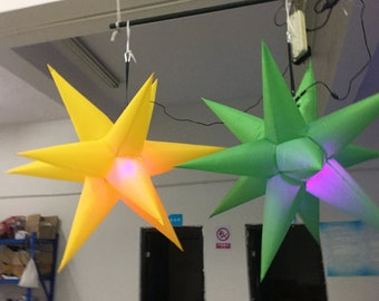 Giant LED Inflatable Star Shape, Hanging Party Props, New Years Party Decorations, Garden Party, Wedding Decor, Birthday Party, Unique decor