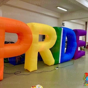 Decoração LGBTQ, decorações infláveis de arco-íris para o mês do orgulho, decorações infláveis para grandes eventos, orgulho gay, decorações queer, decoração para festivais.