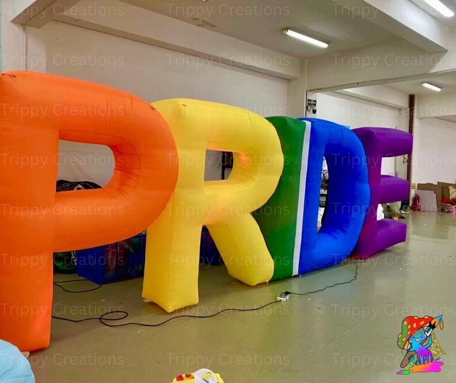 LGBTQ Decor, Rainbow Inflatable Pride Month Decorations, Large ...
