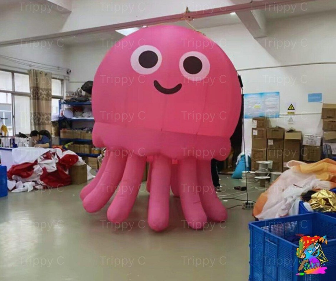 Playful Giant Octopus Prop for Ocean Themed Parties, Hanging Inflatable ...