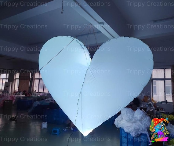 LED Inflatable Love Heart Decor, Giant Red And White Hearts for Weddings, Parties & Event, Romantic Lighting with Free Global Shipping, Gift