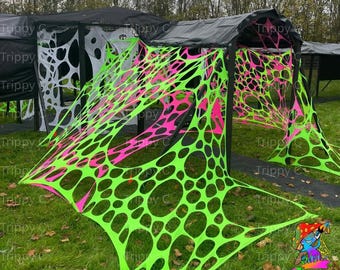 3 piece colour combo bundle, discount UV wall hanging trio, UV decor , black light tapestry, UV party, event decoration, trippy visuals