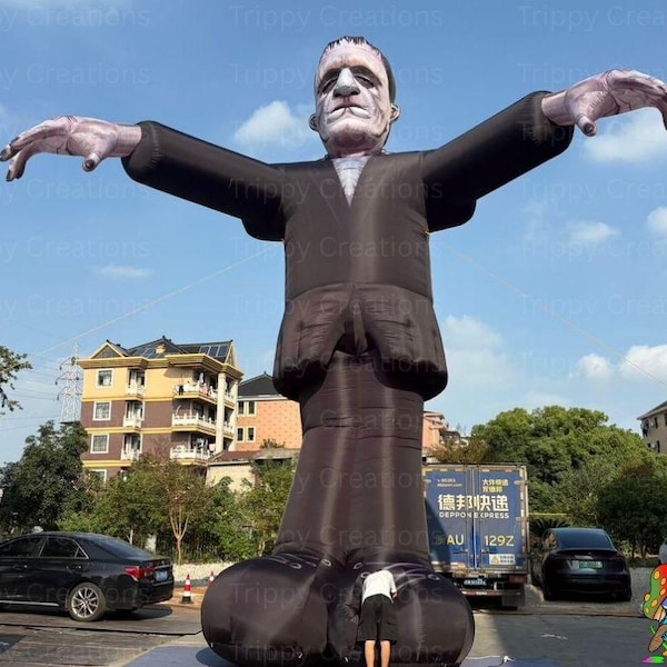 GIANT 10m Tall Inflatable Zombie-Ghost Outdoor/Indoor Halloween Prop. Haunted House Spooky Decorations. Large Scary Event Decoration