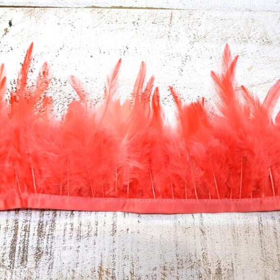 coral coloured feathers