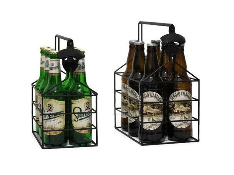 Metal Six Pack Beer Carrier Metal Beer Carrier Metal Beer Etsy