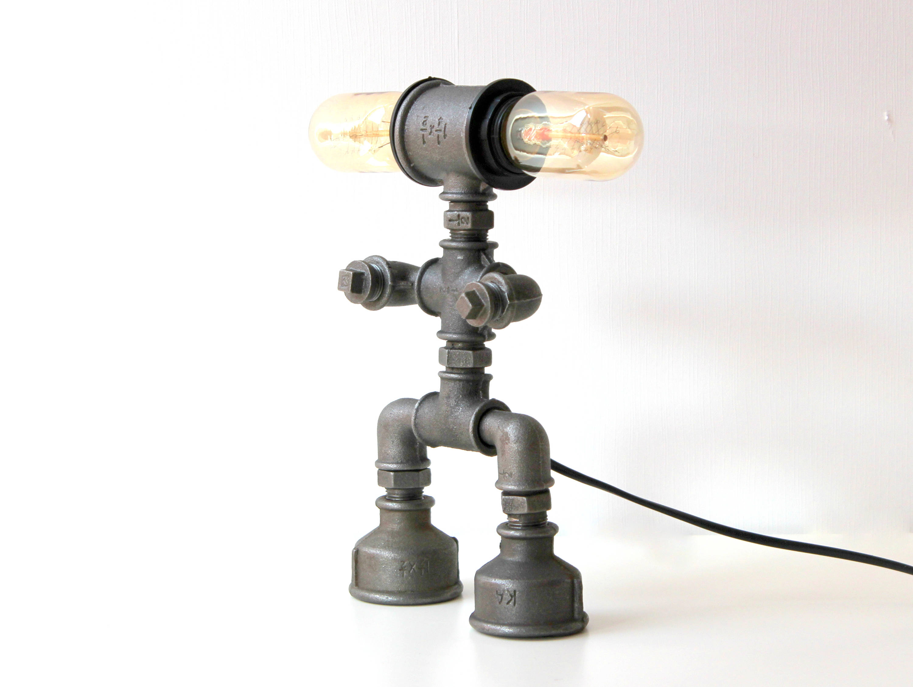 Robot Pipe Lamp Table industrial lamp steampunk lamp Etsy