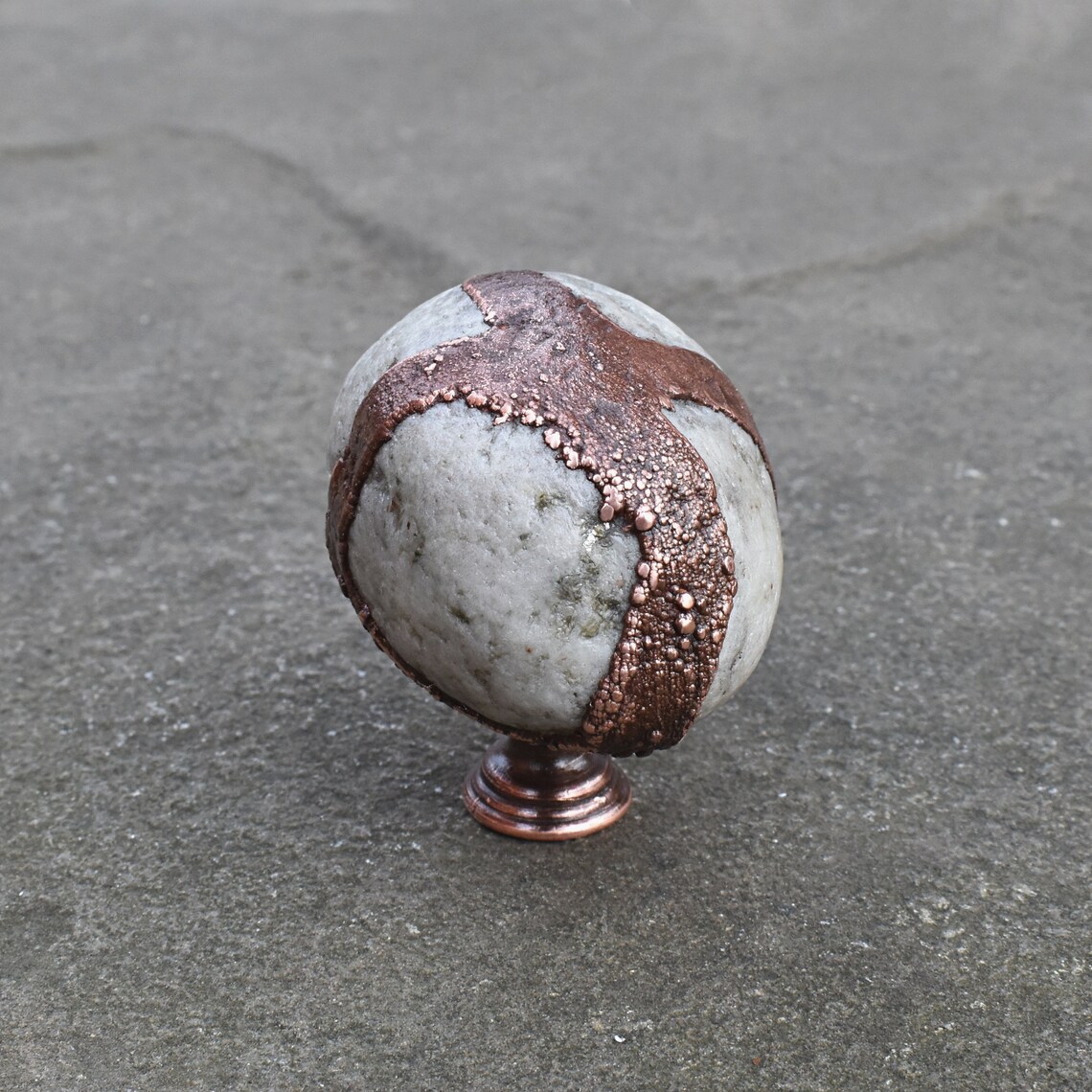 Raw stone knobs for man cave decor. Unique dresser Etsy