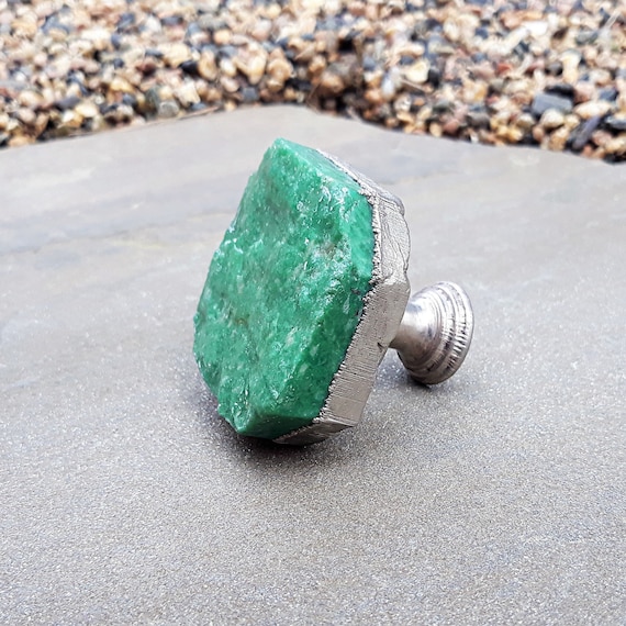Natural Raw Nugget Amazonite Knobs Gemstone Knobs Cabinet Etsy