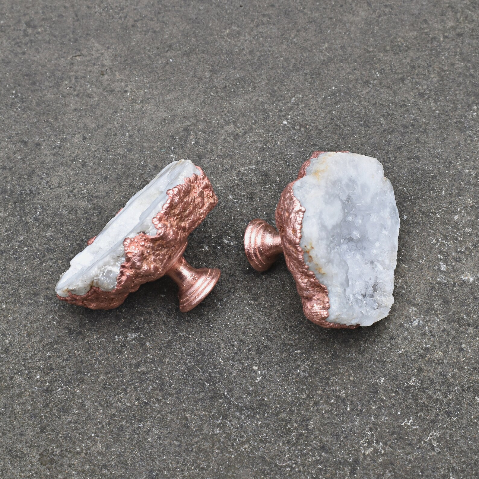 Unique quartz drawer knobs copper dresser knob red Etsy