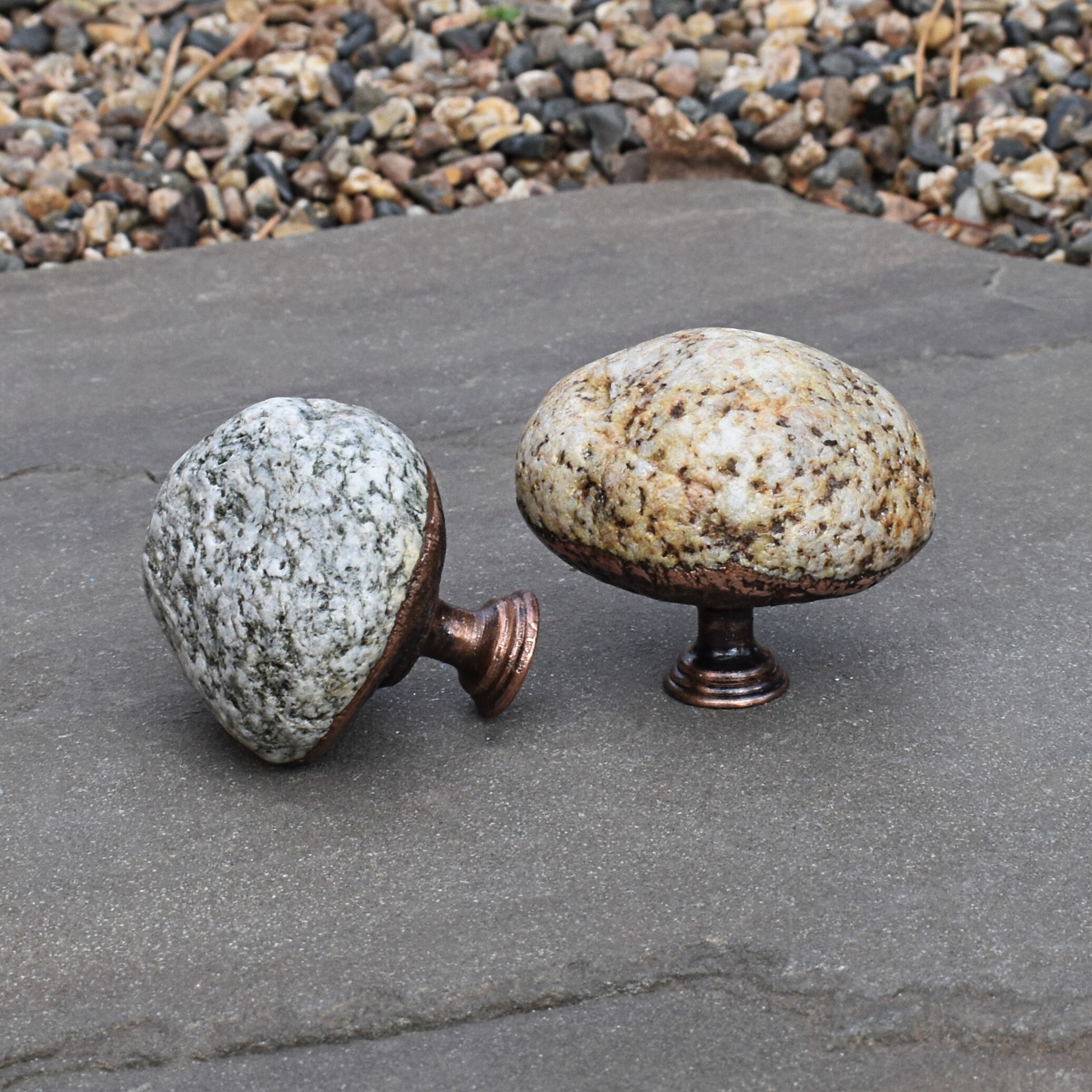 River raw stone dresser knob. Rock handles as rustic Etsy