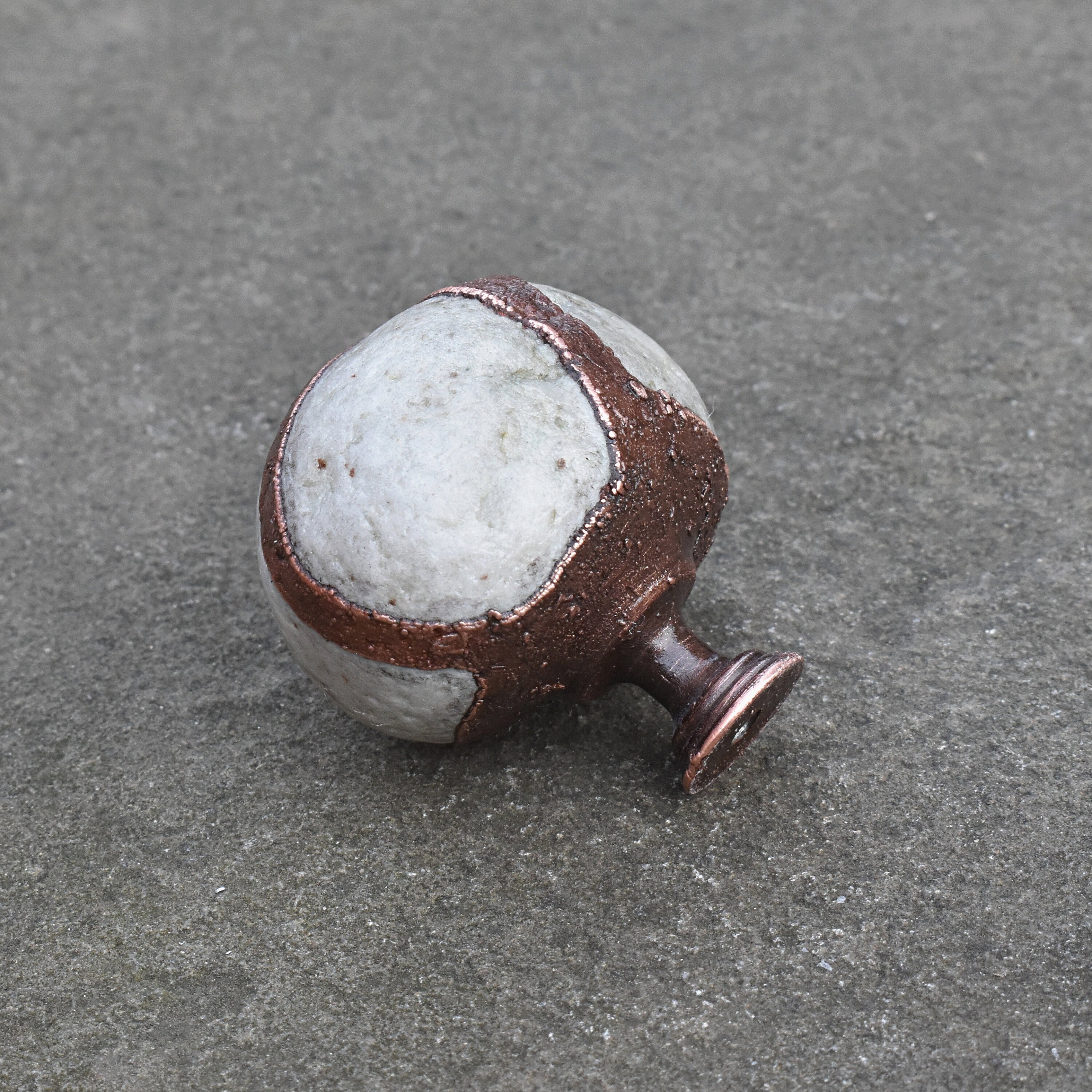 Raw stone knobs for man cave decor. Unique dresser Etsy