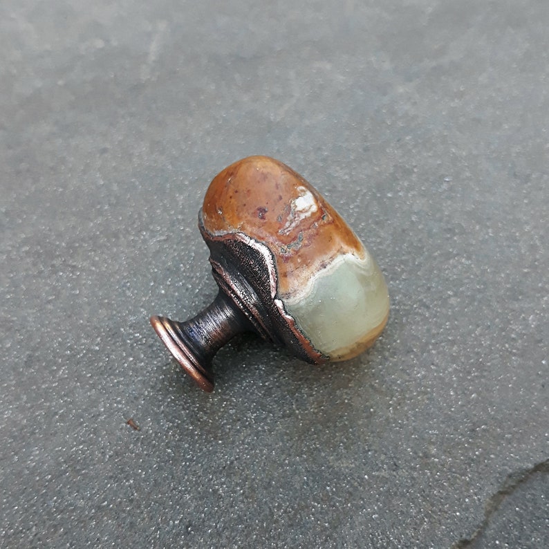 Marble Onyx knobs Gemstone knobs knobs Kitchen Etsy