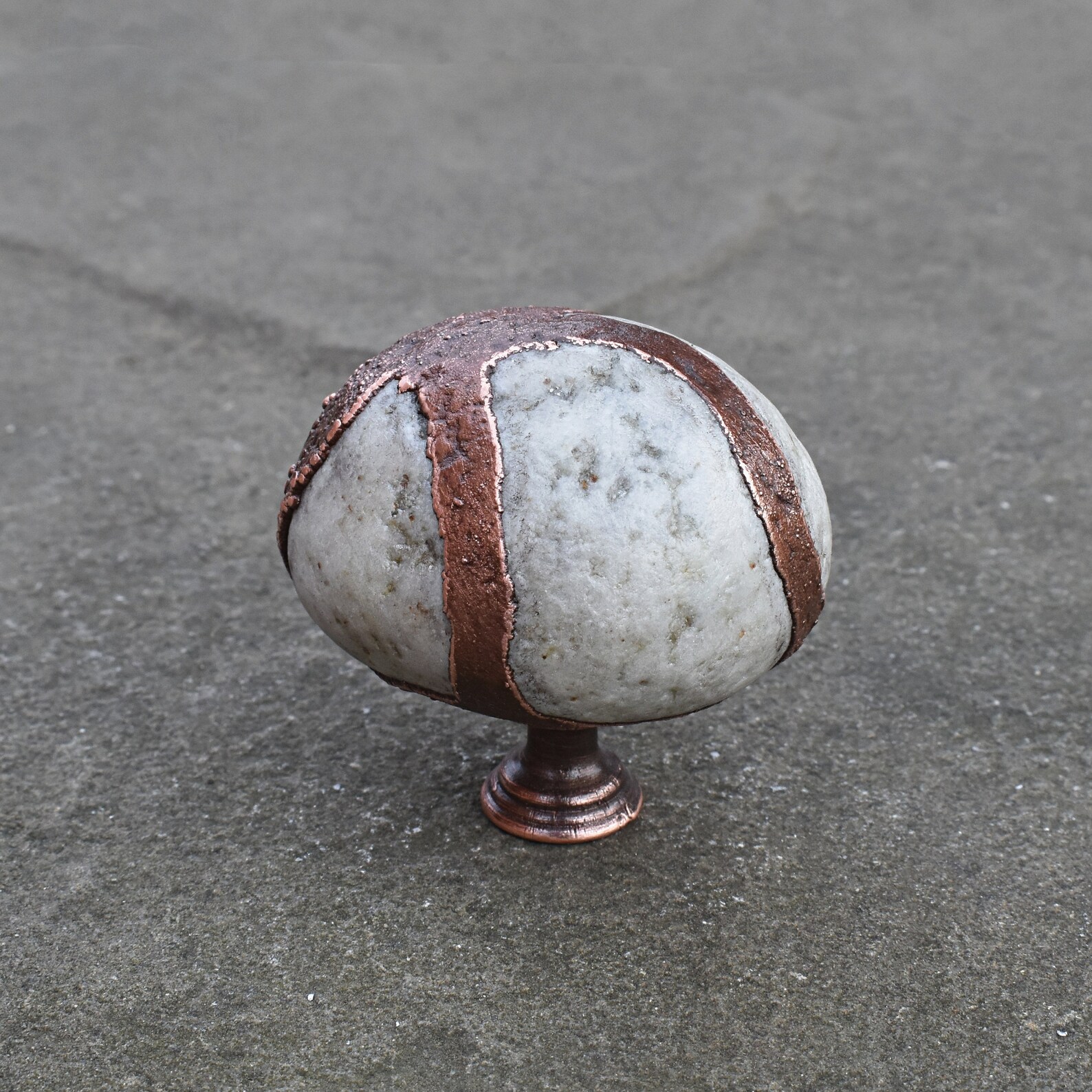 Raw stone knobs for man cave decor. Unique dresser Etsy