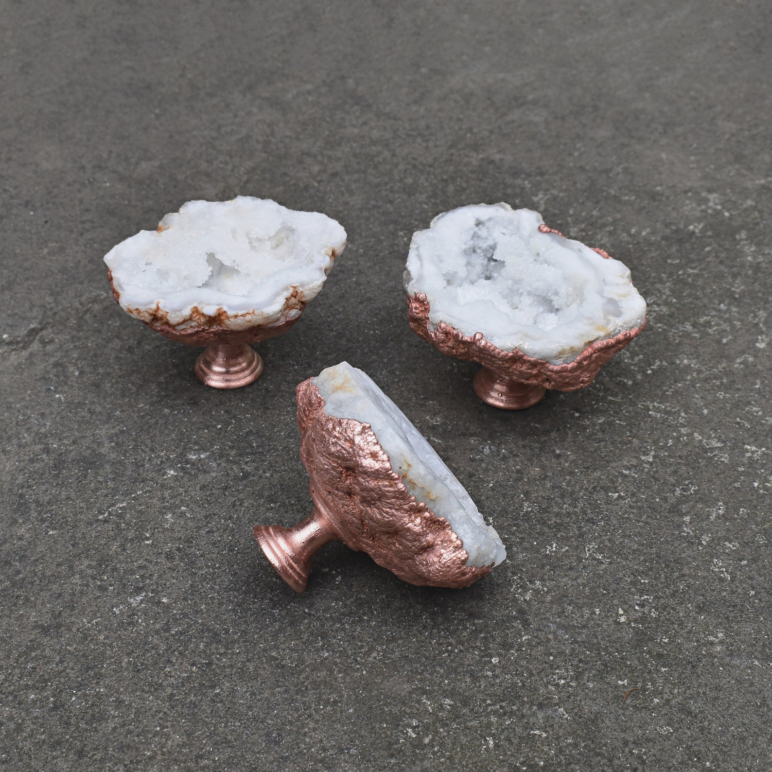 Unique quartz drawer knobs copper dresser knob red Etsy