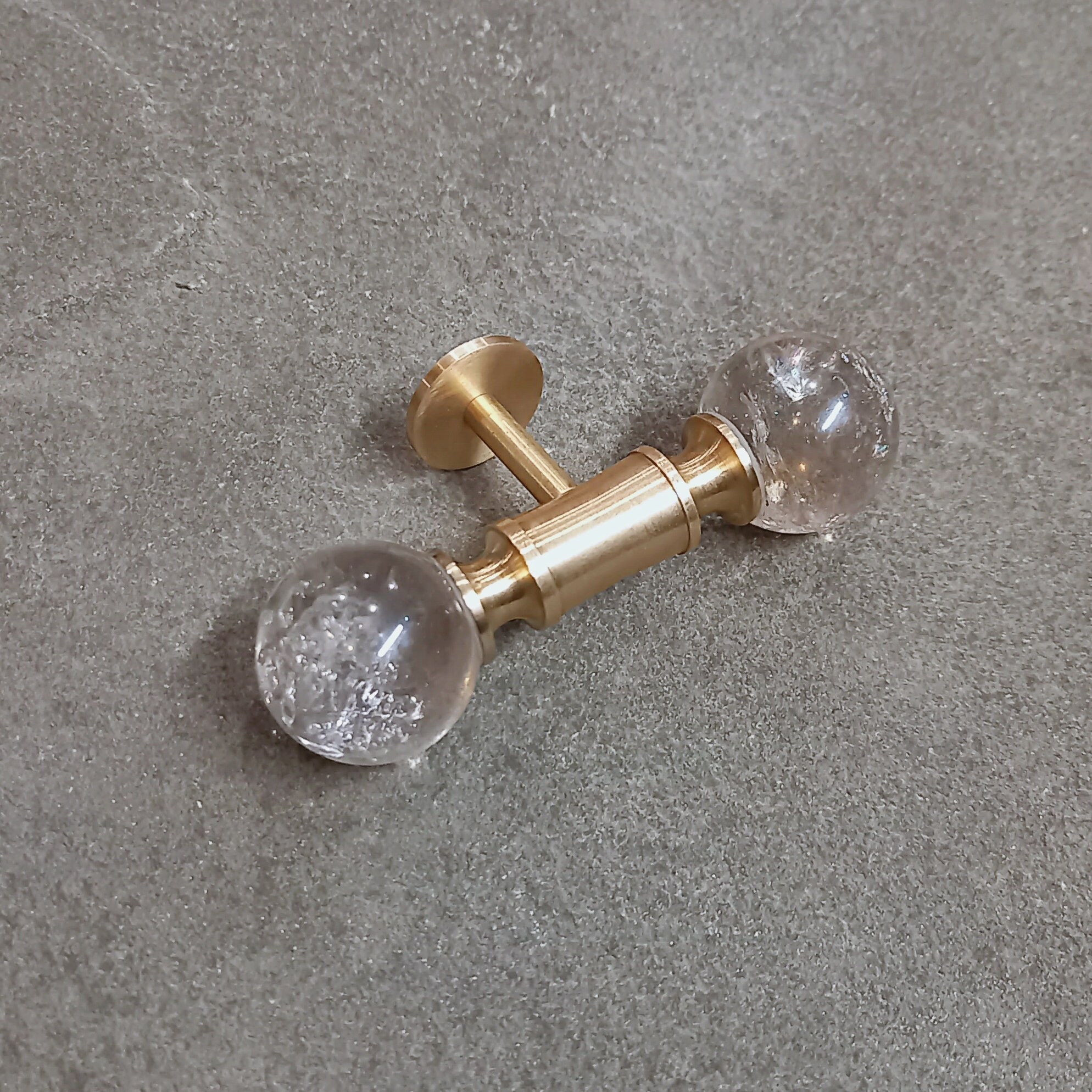 Clear quartz crystal ball drawer knobs. Crystal sphere Etsy