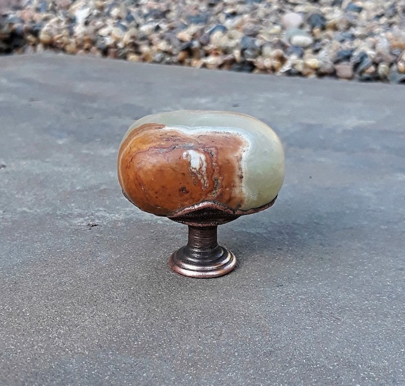 Marble Onyx knobs Gemstone knobs knobs Kitchen Etsy