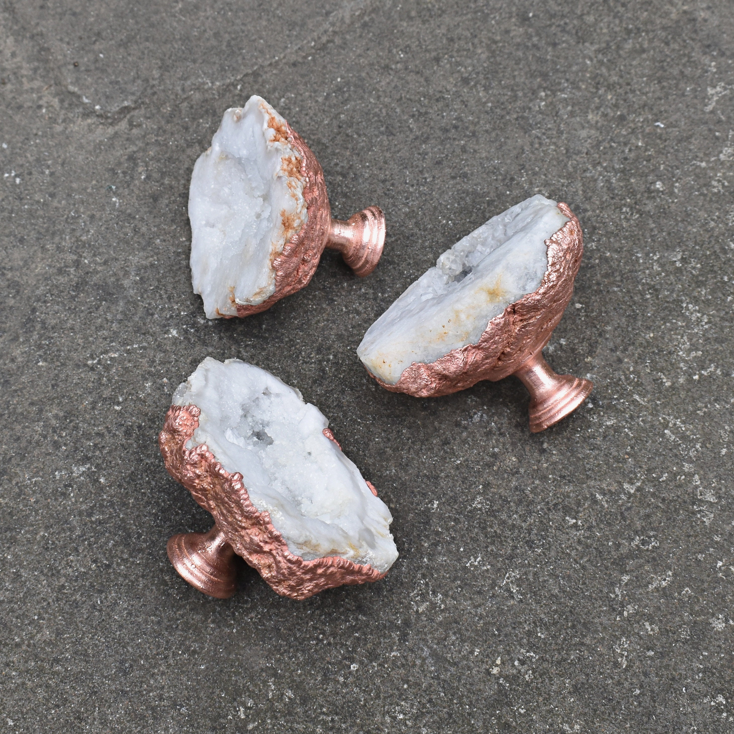 Unique quartz drawer knobs copper dresser knob red Etsy