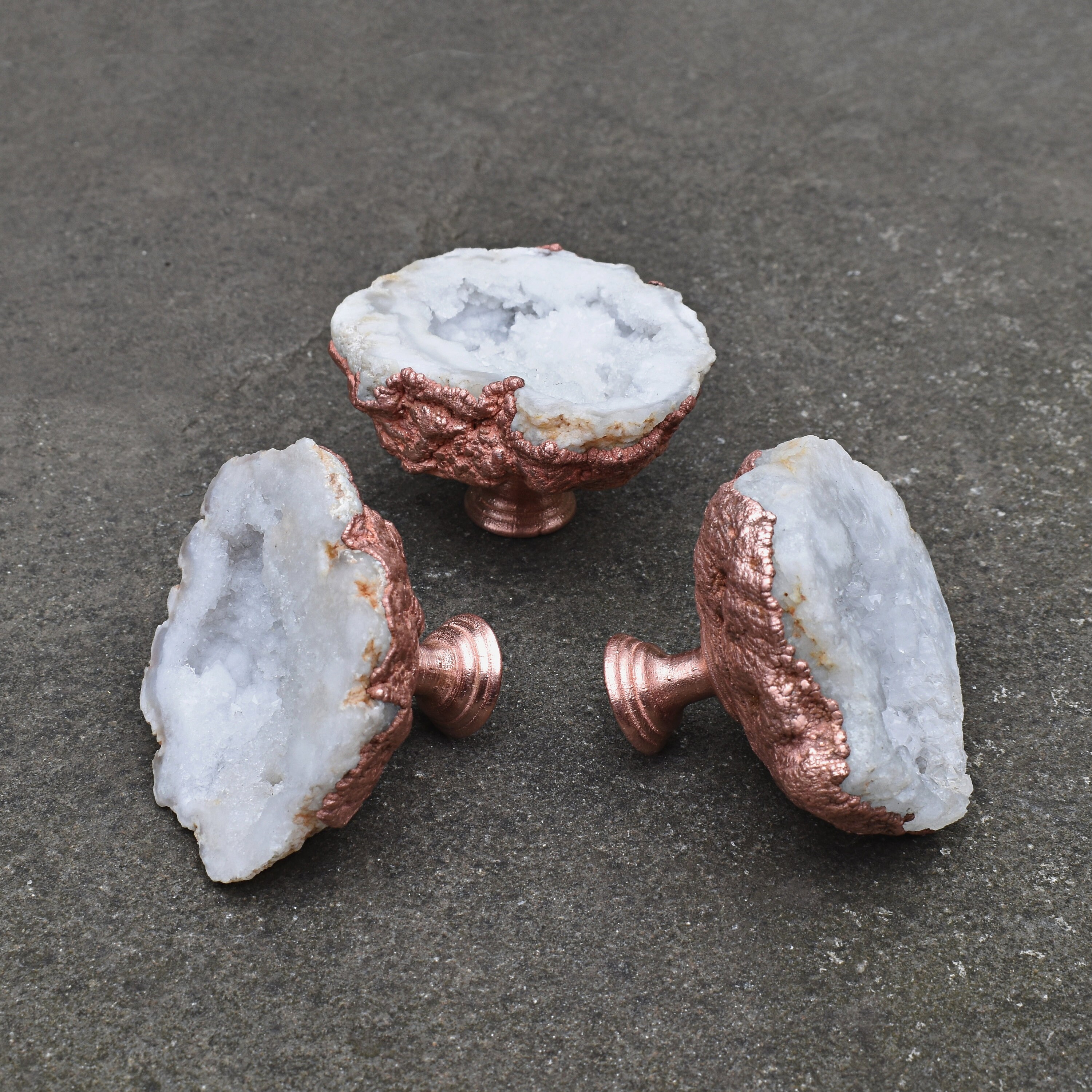 Unique quartz drawer knobs copper dresser knob red Etsy