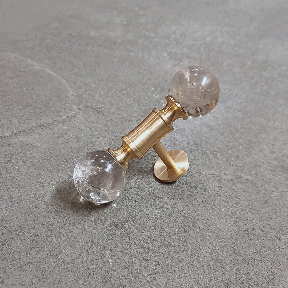 Clear quartz crystal ball drawer knobs. Crystal sphere Etsy