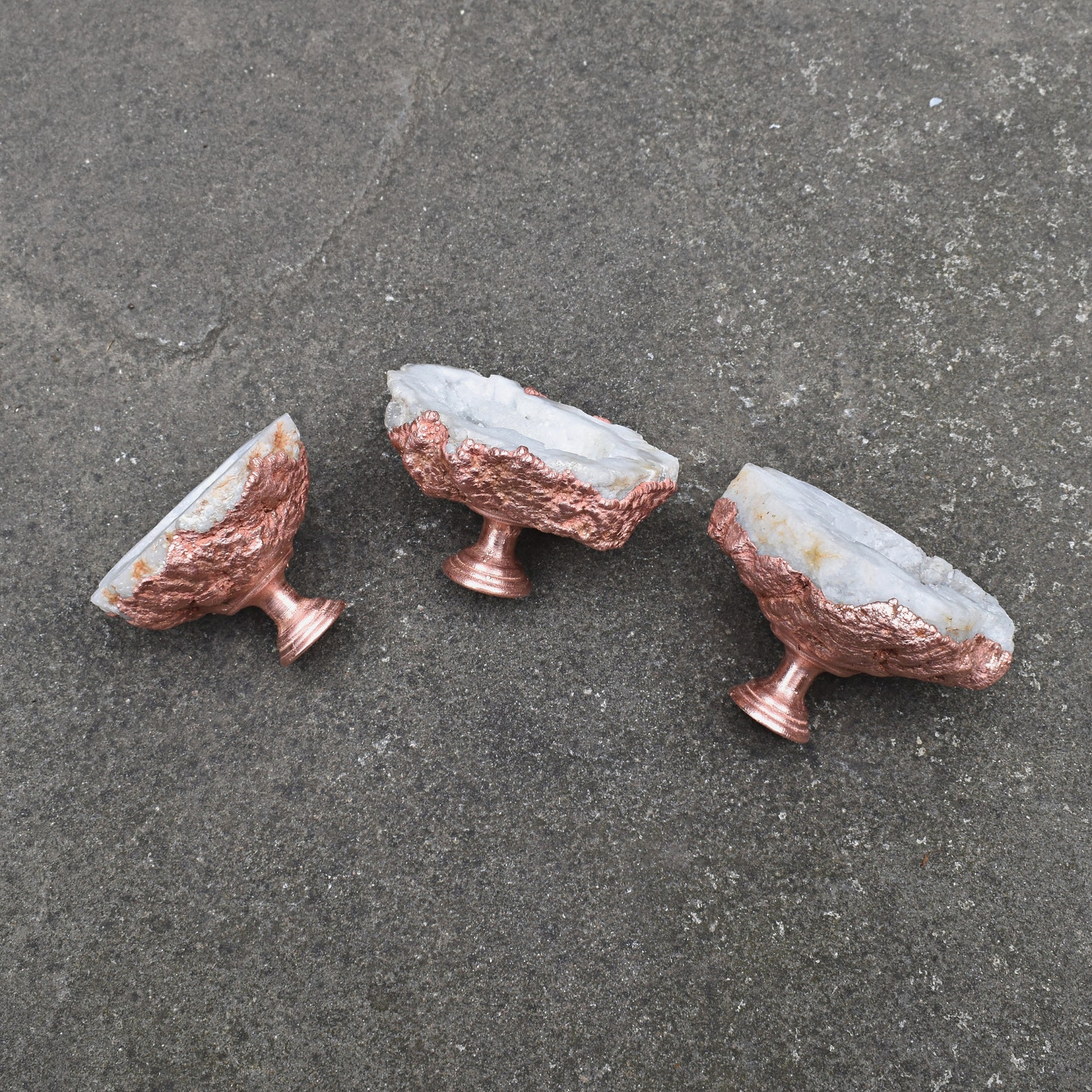 Unique quartz drawer knobs copper dresser knob red Etsy