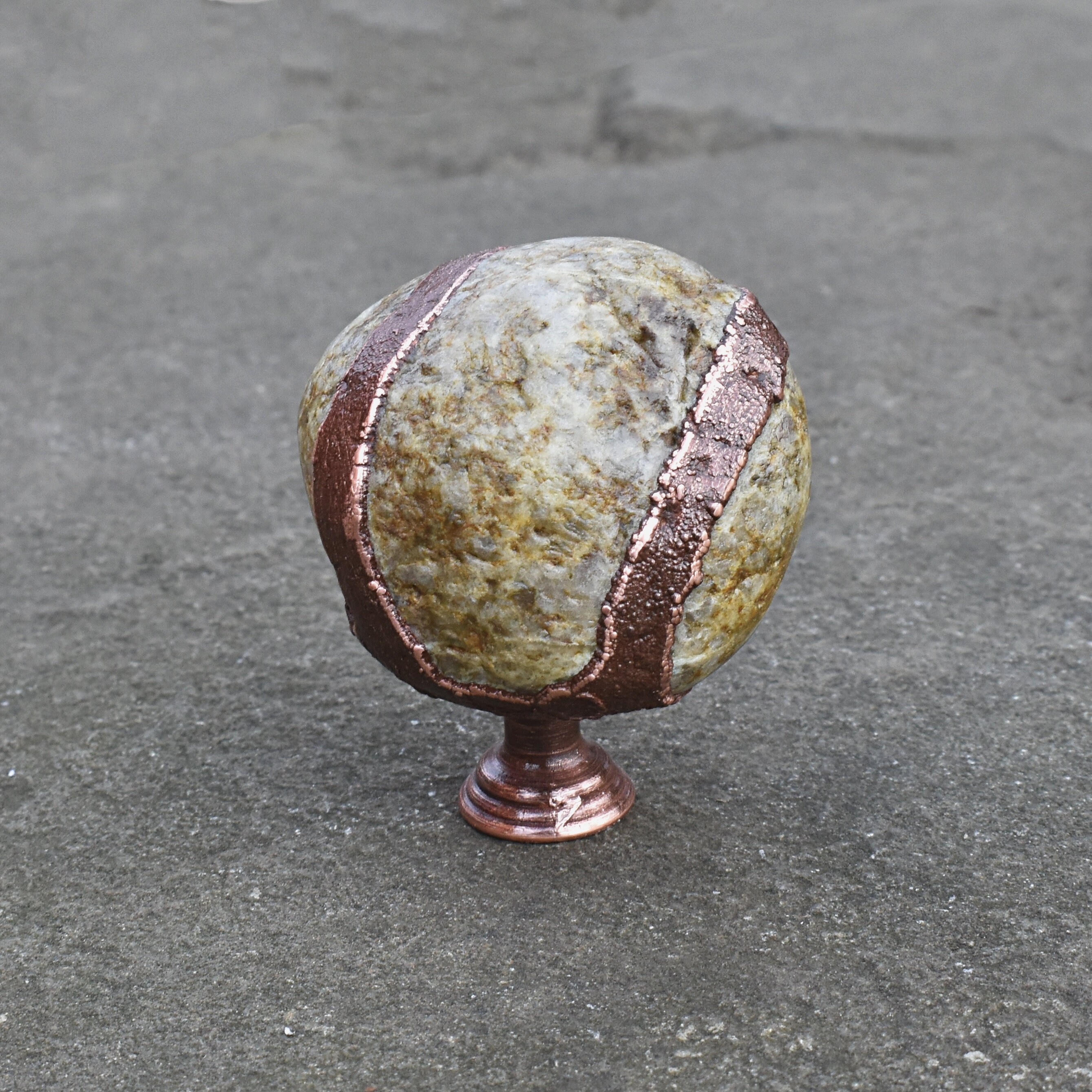 Raw stone knobs for man cave decor. Unique dresser Etsy