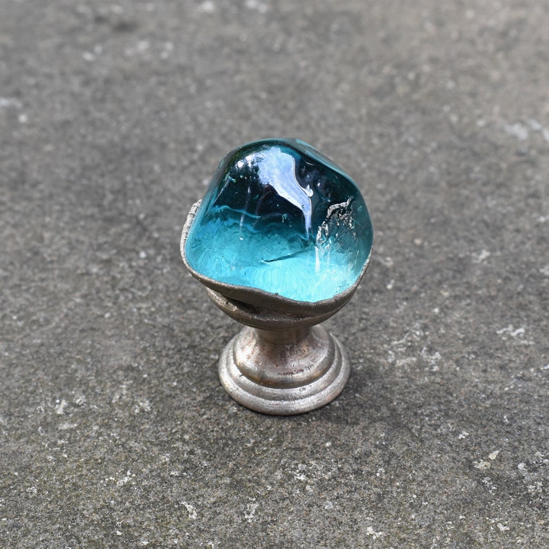 Glass Crystal Knobs as Turquoise Home Decor. Etsy