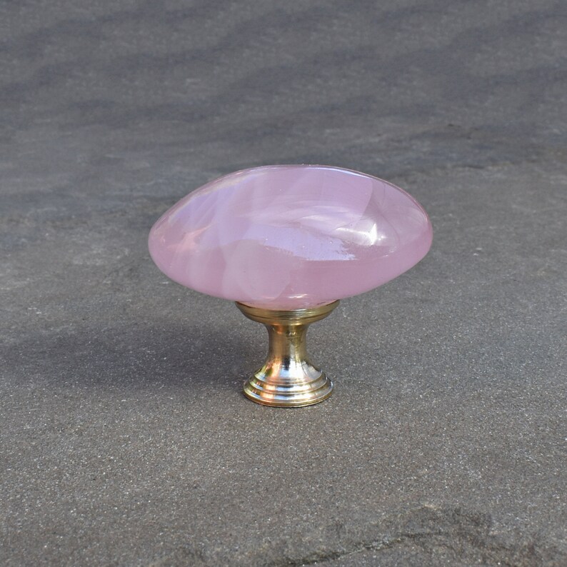Rose quartz cabochon dresser knobs for baby girl nursery. Etsy