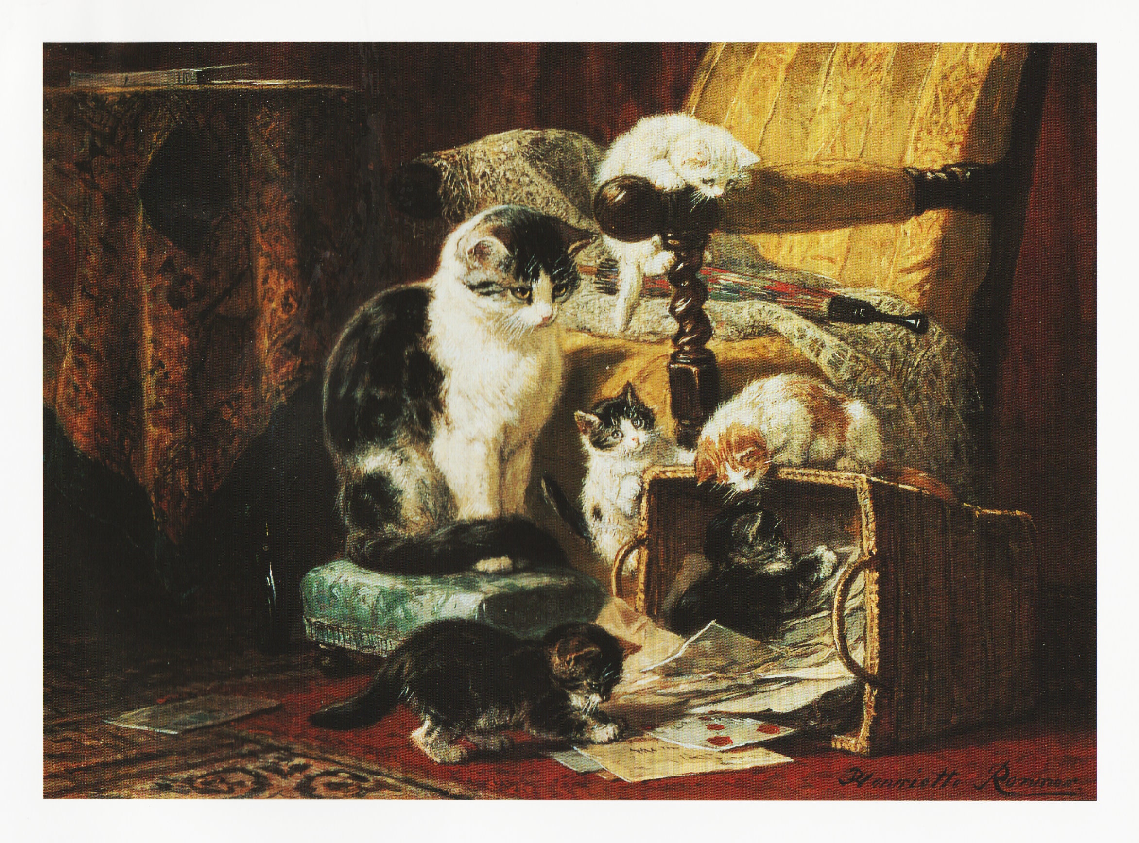 Victorian Cats Art Vintage Cat Print for Cat Lover Gift Etsy