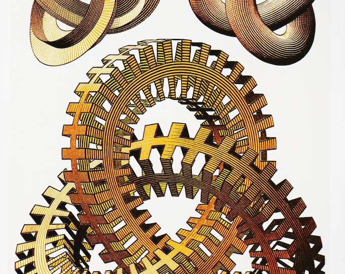 MC Escher Print Optical Illusion Art Escher Drawing Fantasy ...