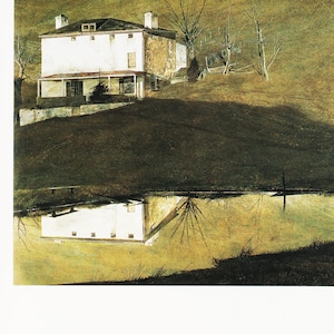 Wyeth Landscape Art Andrew Wyeth Artwork Rural Scene &quot;Brown Swiss&quot; (12.5&quot; x 16.5&quot;) Country Home Wall Art Farm Scene (57)