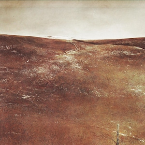 Andrew Wyeth Print Rural Landscape New England Art &quot;Snow Flurries&quot; (12.5&quot; x 16.5&quot;) Pennsylvania Farm Scene (18)
