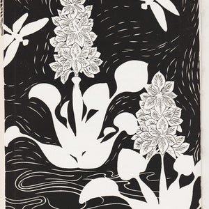 Vintage Water Hyacinths Art Deco Print - Don Blanding Florida Scene
