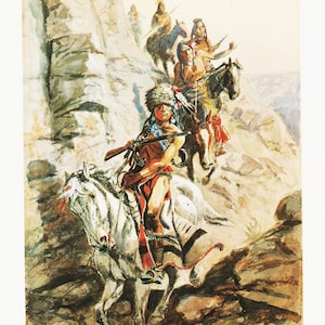 Charles Russell Print: &quot;Scouting Party&quot; - Western Frontier Lithograph