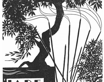 1937 Don Blanding Original Art Deco Print Tropical Art Print Hawaiian Wall Art Exotic Places Hawaiian Culture, Jade and Joss