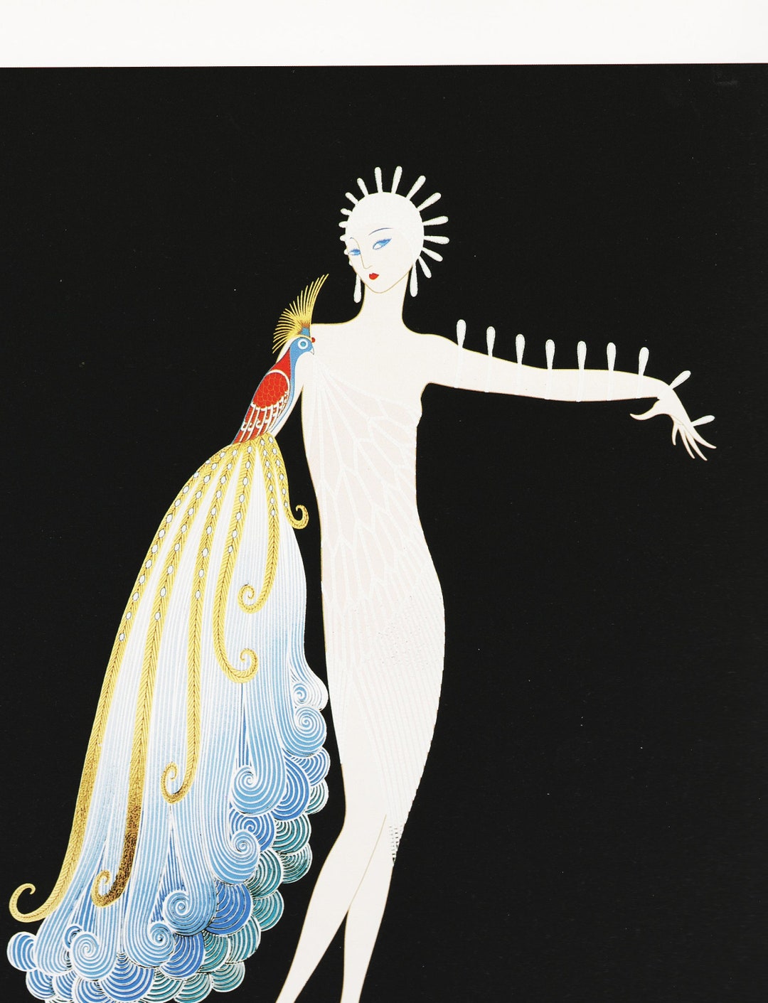 Vintage Erte Print Fashion Design Art Deco Decor 
