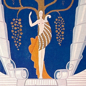 Vintage Erte Print Fashion Design for Art Deco Decor &quot;Bal Tabarin&quot; Paris Design Theatrical Vintage Fashion Art (35)