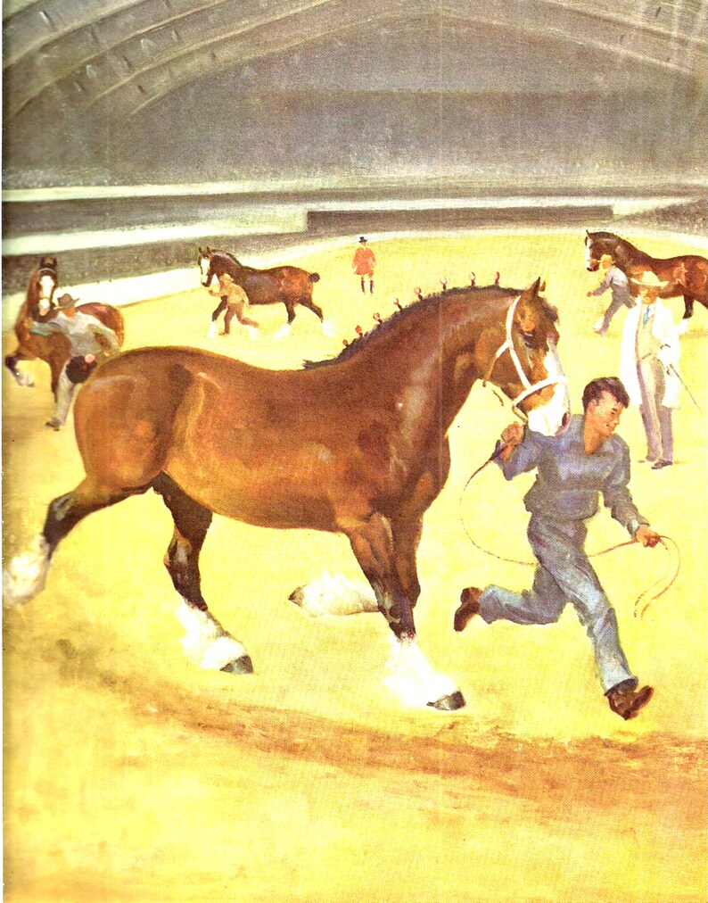 Equestrian Art Print Horse Artwork Nursery Decor Etsy