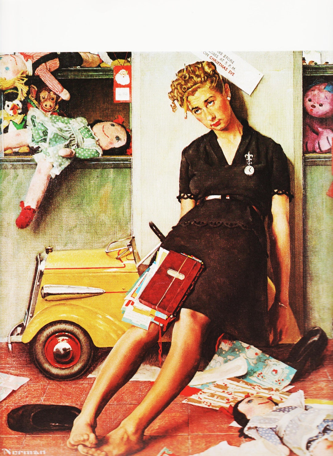 Norman Rockwell Vintage Wall Art American Life sales Girl Small Town