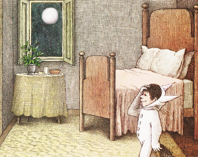 Nursery Print Maurice Sendak Art Fantasy Illustration max Back Home