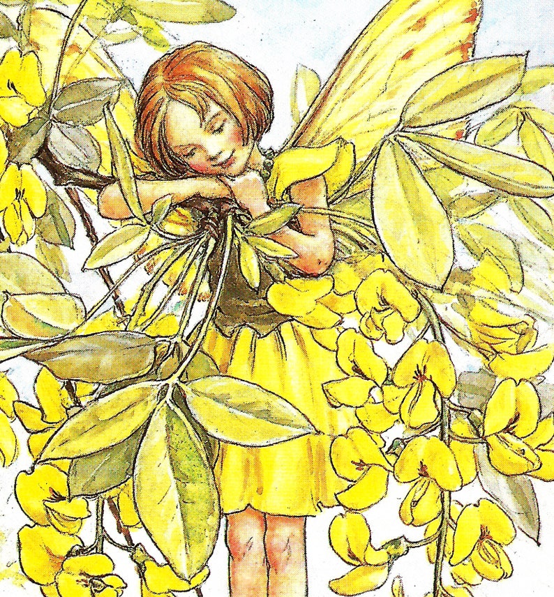 Flower Fairy Print Vintage Fairy Art for Fairy Nursery Print Etsy