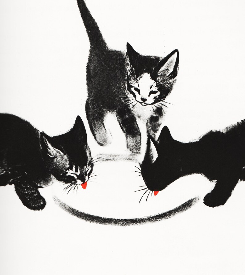 Clare Newberry Art Cat Nursery Print for Cat Wall Art Etsy
