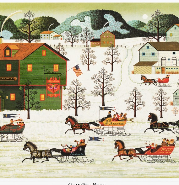 American Folk Art Naive Wall Art for Country Home Decor Etsy