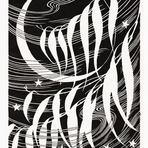 Don Blanding Art Deco Print: &quot;Silver Scimitars&quot; Lithograph